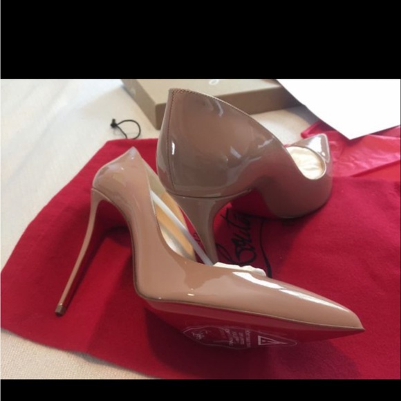 Christian Louboutin | 100mm Pumps | Patent | Nude - Picture 7 of 7